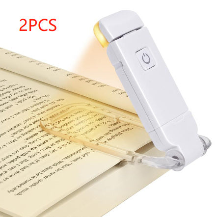 LED USB Rechargeable Book Reading Light Brightness Adjustable Eye Protection Clip Book Light Portable Bookmark Read Light